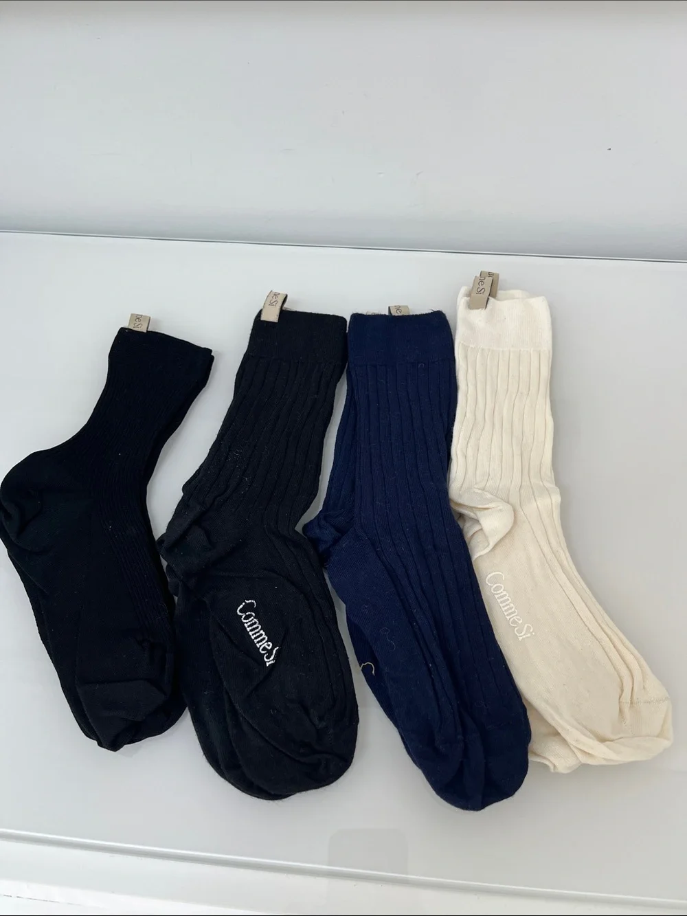 Comme Si The Iyves Egyptian Cotton Socks Bundle of 4 Assorted Pairs Preowned